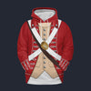 Modetrail British 33rd regiment of Foot Hoodie Costume, British Costume S-5XL US Size, Gift For Him