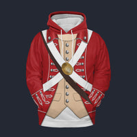 Modetrail British 33rd regiment of Foot Tracksuit Costume Hoodie Sweatshirt T-Shirt Sweatpants, British Costume S-5XL US Size