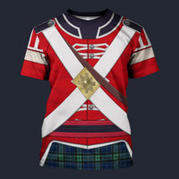 Modetrail British 42nd Foot Royal Highland Private T-shirt Costume, British Costume S-5XL US Size, Gift For Him
