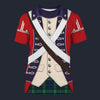 Modetrail British 42nd Highland Infantry-1776-1783 T-shirt Costume, British Costume S-5XL US Size, Gift For Him
