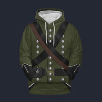 Modetrail British 95th (Rifle) Regiment- Rifleman 1806 – 1815 Fleece Hoodie Costume, British Costume S-5XL US Size, Gift For Him