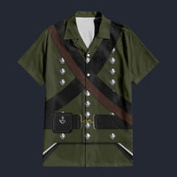 Modetrail British 95th (Rifle) Regiment- Rifleman 1806 – 1815 Hawaiian Shirt Costume, British Costume S-5XL US Size, Unisex Button Down Shirt