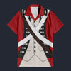 Modetrail British Army Red Coat Hawaiian Shirt Costume, British Costume S-5XL US Size, Unisex Button Down Shirt