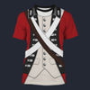 Modetrail British Army Red Coat T-shirt Costume, British Costume S-5XL US Size, Gift For Him
