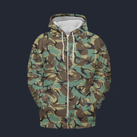 Modetrail British DPM Wild Geese Movie Camo Fleece Zip Hoodie Costume, Military Costume S-5XL US Size, Gift For Him