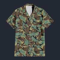 Modetrail Military British DPM Wild Geese Movie CAMO Outfit Hawaiian Shirt, Military Costume S-5XL US Size, Unisex Button Down Shirt