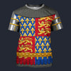 Modetrail British Edward III T-shirt Costume, British Costume S-5XL US Size, Gift For Him