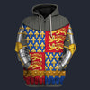 Modetrail British Edward III Zip Hoodie Costume, British Costume S-5XL US Size, Gift For Him