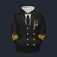 Modetrail British Edward John Smith Titanic Tracksuit Costume Hoodie Sweatshirt T-Shirt Sweatpants, British Costume S-5XL US Size