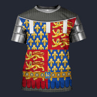 Modetrail British Edward The Black Prince T-shirt Costume, British Costume S-5XL US Size, Gift For Him
