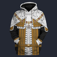 Modetrail British George II Tracksuit Costume Hoodie Sweatshirt T-Shirt Sweatpants, British Costume S-5XL US Size