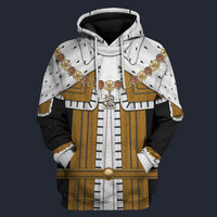 Modetrail British George II Hoodie Costume, British Costume S-5XL US Size, Gift For Him