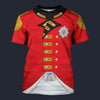 Modetrail British George III T-shirt Costume, British Costume S-5XL US Size, Gift For Him