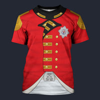 Modetrail British George III T-shirt Costume, British Costume S-5XL US Size, Gift For Him