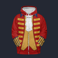 Modetrail British Henry Clinton Fleece Zip Hoodie Costume, British Costume S-5XL US Size, Gift For Him