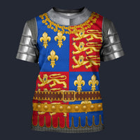 Modetrail British Henry V Tracksuit Costume Hoodie Sweatshirt T-Shirt Sweatpants, British Costume S-5XL US Size