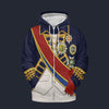 Modetrail British Horatio Nelson 1st Viscount Nelson Navy Sailor Fleece Zip Hoodie Costume, British Costume S-5XL US Size, Gift For Him