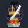 Modetrail British Hussar 1806-1815 Tracksuit Costume Hoodie Sweatshirt T-Shirt Sweatpants, British Costume S-5XL US Size