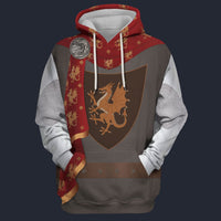 Modetrail British King Arthur Hoodie Costume, British Costume S-5XL US Size, Gift For Him