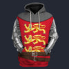 Modetrail British King Richard Lionheart Hoodie Costume, British Costume S-5XL US Size, Gift For Him