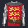 Modetrail British King Richard Lionheart Tracksuit Costume Hoodie Sweatshirt T-Shirt Sweatpants, British Costume S-5XL US Size