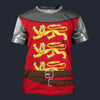 Modetrail British King Richard Lionheart T-shirt Costume, British Costume S-5XL US Size, Gift For Him