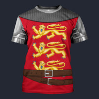 Modetrail British King Richard Lionheart T-shirt Costume, British Costume S-5XL US Size, Gift For Him