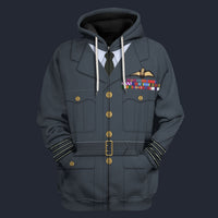 Modetrail British Leonard Cheshire Zip Hoodie Costume, British Costume S-5XL US Size, Gift For Him