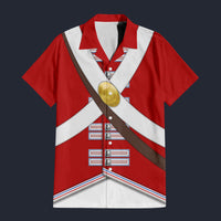 Modetrail British Line regiment (1802-1812) Hawaiian Shirt Costume, British Costume S-5XL US Size, Unisex Button Down Shirt