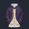 Modetrail British Midshipman-1806 Fleece Zip Hoodie Costume, British Costume S-5XL US Size, Gift For Him