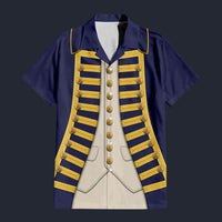 Modetrail British Navy Admiral Collingwood Hawaiian Shirt Costume, British Costume S-5XL US Size, Unisex Button Down Shirt