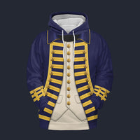 Modetrail British Navy Admiral Collingwood Hoodie Costume, British Costume S-5XL US Size, Gift For Him