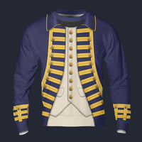 Modetrail British Navy Admiral Collingwood Long Sleeves Costume, British Costume S-5XL US Size, Gift For Him