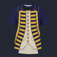 Modetrail British Navy Admiral Collingwood T-shirt Costume, British Costume S-5XL US Size, Gift For Him