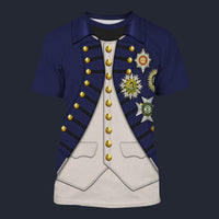 Modetrail British Nelson Uniform as worn at Trafalgar T-shirt Costume, British Costume S-5XL US Size, Gift For Him