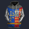 Modetrail British Richard II Fleece Hoodie Costume, British Costume S-5XL US Size, Gift For Him