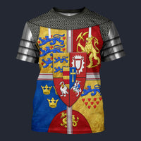 Modetrail British Royal Arms of Scotland Tracksuit Costume Hoodie Sweatshirt T-Shirt Sweatpants, British Costume S-5XL US Size