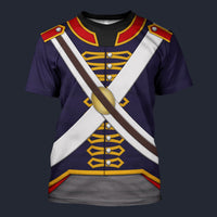 Modetrail British Royal Foot Artillery Gunner 1806-1815 T-shirt Costume, British Costume S-5XL US Size, Gift For Him