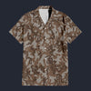 Modetrail Brown Camouflage Outfit Hawaiian Shirt And Shorts, Military Costume S-5XL US Size
