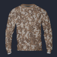 Modetrail Brown Camouflage Long Sleeves Costume, Military Costume S-5XL US Size, Gift For Him