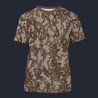 Modetrail Brown Camouflage T-shirt Costume, Military Costume S-5XL US Size, Gift For Him
