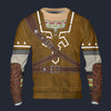 Modetrail Brown Link Attire Zelda Hylian Shield Tracksuit Costume Hoodie Sweatshirt T-Shirt Sweatpants, The Legend of Zelda Costume S-5XL US Size