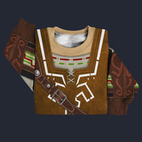 Modetrail Brown Link Attire Zelda Hylian Shield Sweater Costume, The Legend of Zelda Costume S-5XL US Size, Gift For Him