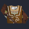Modetrail Brown Link Attire Zelda Hylian Shield Tracksuit Costume Hoodie Sweatshirt T-Shirt Sweatpants, The Legend of Zelda Costume S-5XL US Size