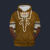 Modetrail Brown Link Attire Zelda Plain Version Version Hoodie Costume, The Legend of Zelda Costume S-5XL US Size, Gift For Him