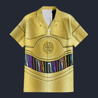 Modetrail Star Wars C-3PO Hawaiian Shirt Costume, S-5XL US Size, Unisex Button Down Shirt
