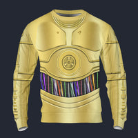 Modetrail Star Wars C-3PO Long Sleeves Costume, S-5XL US Size, Gift For Him