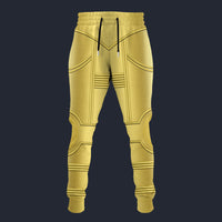 Modetrail Star Wars C-3PO Sweatpants Costume, S-5XL US Size, Gift For Him