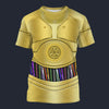 Modetrail Star Wars C-3PO T-shirt Costume, S-5XL US Size, Gift For Him