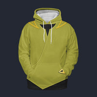 Modetrail Captain Kirk Green Wrap Season One Fleece Hoodie Costume, S-5XL US Size, Gift For Him